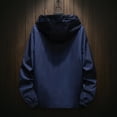 thumbnail image 3 of GXIPO Men's Hooded Waterproof Lightweight Windbreaker Jackets Nylon Wind & Water Resistant Rain Jacket Dark Blue 5XL, 3 of 5