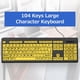 thumbnail image 2 of USB Wired Large Print Computer Keyboard for Visually Impaired, 104 Keys High Contrast Letters for Seniors, 2 of 4
