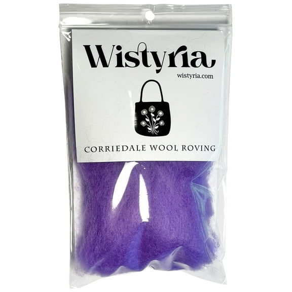 Wistyria Editions 100% Wool Roving - Lavender, 14"