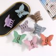 thumbnail image 5 of Blue [ABS Medium Frosted Butterfly Clip] New Fashion Simple Hair Claw Clip Set, 5 of 8