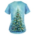 thumbnail image 4 of Women's Merry Christmas Scrubs Top Short Sleeve Plus Size Scrubs Nursing Uniforms for Women Christmas Plus Size Scrub T Shirts, 4 of 4