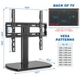 thumbnail image 5 of RTVR Universal Swivel Tabletop TV Base Stand for 27-60 inch Flat Screens, Black Table Top TV Mount with Glass Base, 5 of 11