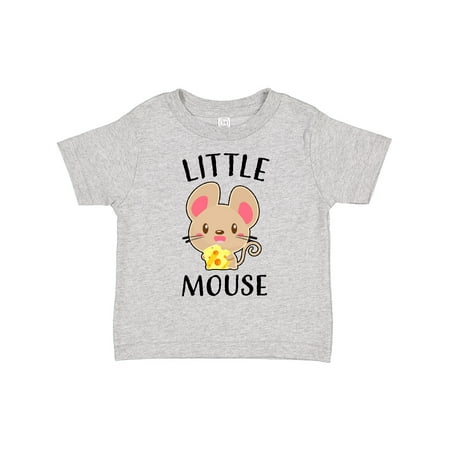 

Inktastic Little Mouse with Cute Mouse Holding Cheese Gift Toddler Boy or Toddler Girl T-Shirt
