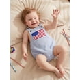 thumbnail image 5 of Lairauiy Infant Baby Toddler 4th of July Overall Romper 3 6 12 18 Months Flag Embroidery Sleeveless Patriotic Jumpsuits, 5 of 9