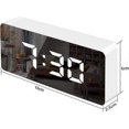 thumbnail image 5 of Alarm Clock, LED Display Digital Alarm Clock with Light Sensing Dimming Mode, Bedroom Living Room Bedside Clock, Home Decor, White, 5 of 5