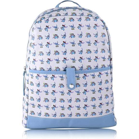 Disney Women’s Lilo and Stitch Pattern Mini Backpack, Blue