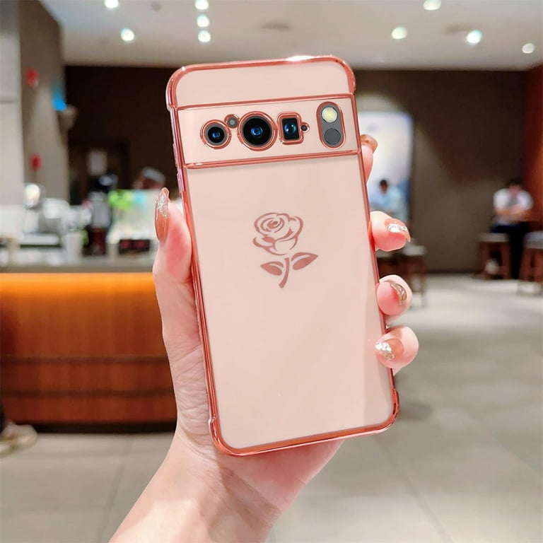 Compatible with Google Pixel 8 Pro Case Cute Rose Flower Phone