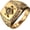 gold, variant on Men's Cubic Zirconia Masonic Freemason Gold Plated Stainless Steel Rings