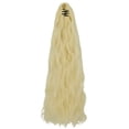 thumbnail image 2 of SAYFUT 18" Hair Extensions Long Big Wavy Claw Curly Ponytail Min Claw Clip in Hair Piece Pony Tail Synthetic Ponytail Hair Extension (Black, Medium Brown, Blonde), 2 of 7