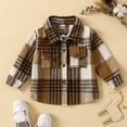 thumbnail image 2 of EnJoCho Toddler Fashion Clothing Toddler Boys Girls Shirt Coat Jacket Plaid Long Sleeve Kids Turn Down Collar Button Tops Outwear Kids Trendy Clothing Outfit 12-18 Months, 2 of 6