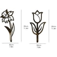 thumbnail image 2 of ZPAQI Metal Rose Carnation Sculpture Garden Stake Iron Art Flower Silhouette Decor, 2 of 11