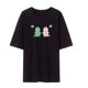 thumbnail image 2 of Moda mujer casual manga corta cuello redondo impreso tops sueltos blusa Pompotops hkajfhjk464949, 2 of 5