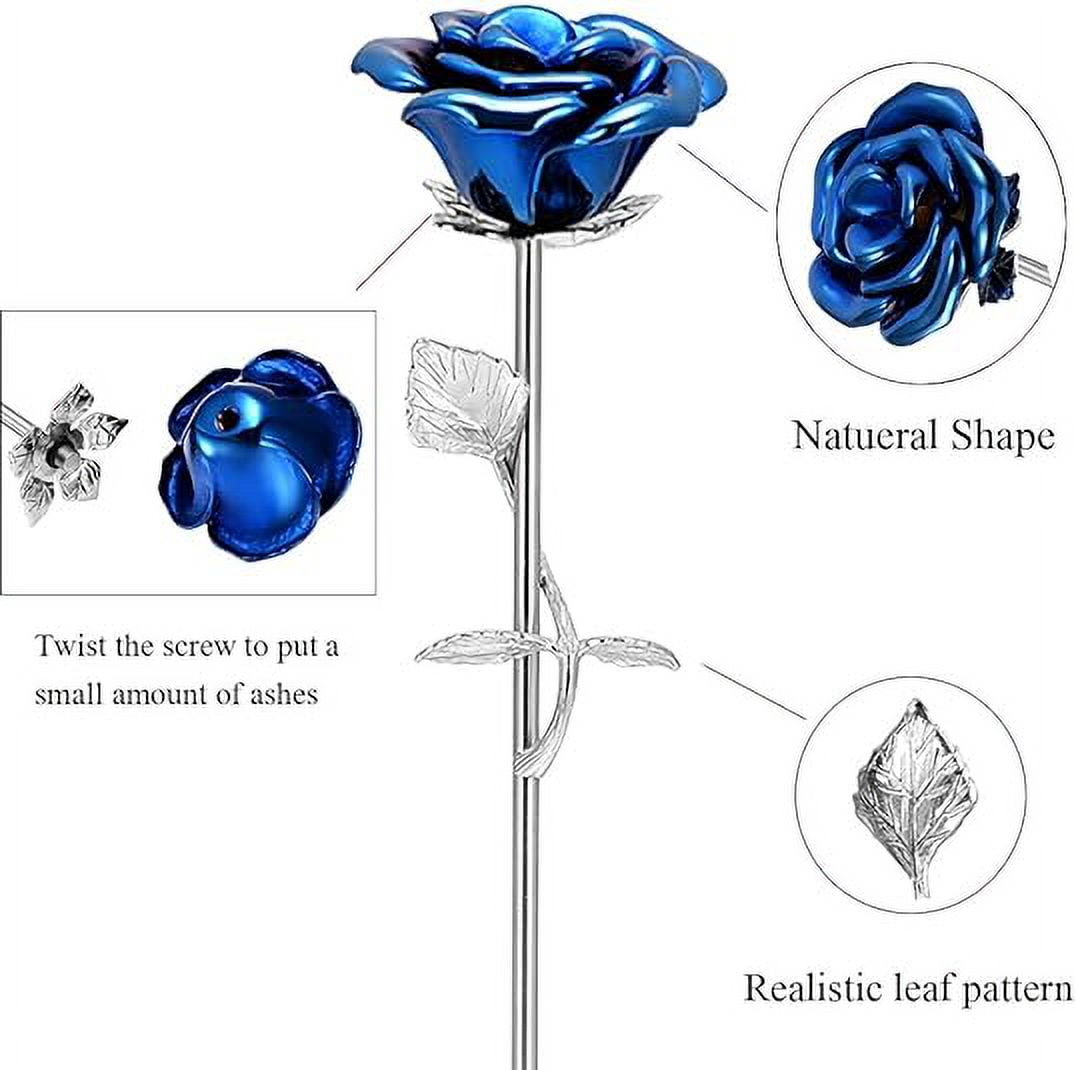 Rose Flower Keepsake Urns for Human Ashes - Memorials Urn Locket - Long-Stem Colorful Rose Flower Cremation Urns - Funeral Urn for Ashes