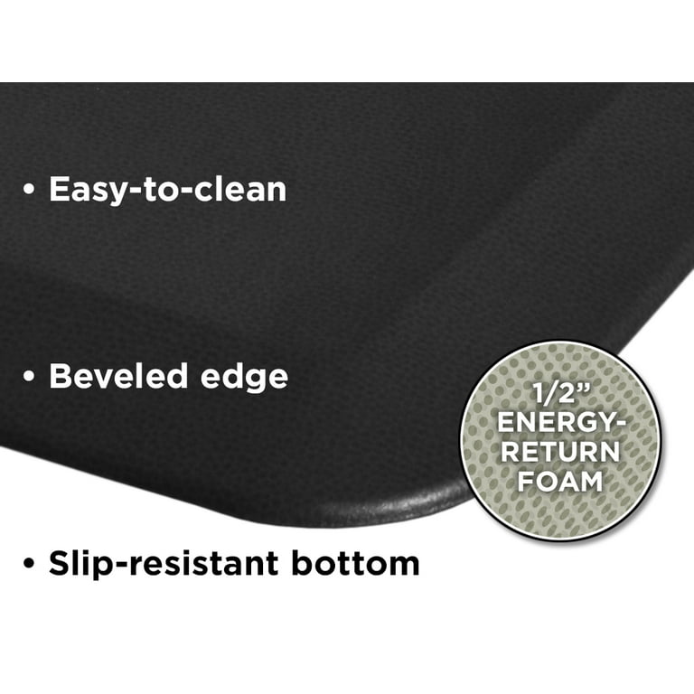 Slip Resistant Mat - Black, 1/2 thick, 3 x 5' H-1703 - Uline