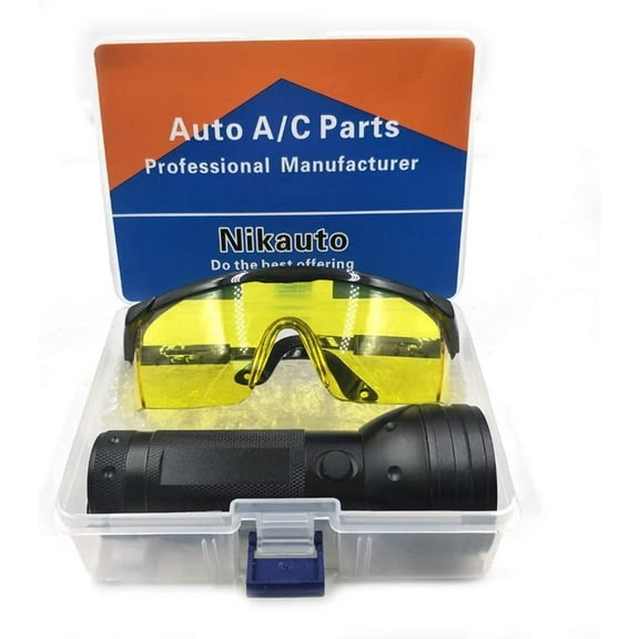 Nikauto LED UV Flashlight with 51 UV Protective Glasses