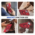 thumbnail image 6 of Armor Stand Case for iPhone 15,[Compatible with MagSafe] Military Shockproof Rugged Phone Case,Magnetic with Car Mount,Built in 360° Rotatable Ring Kickstand For iPhone 15,Red, 6 of 6