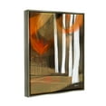 thumbnail image 3 of Modern Field Landscape Trees Abstract Painting Luster Gray Framed Art Print Wall Art, 3 of 6