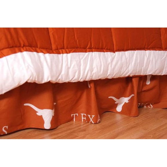College Covers Texas Longhorns Printed Dust Ruffle - Full