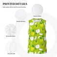 thumbnail image 3 of Xecao Green Apple print basketball shirt for both men and women, a unisex basketball jersey perfect for theme parties-Small, 3 of 6
