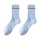 thumbnail image 2 of Calcetines de mujer con bloques de color, estilo fino, calcetines de tubo transpirables, calcetines de algodón para mujer, 2 of 5