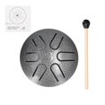 thumbnail image 1 of 3 Inch 6-tone Steel Tongue Drum Hand Pan Drums With Drumsticks Percussion Musical Instruments, 1 of 5