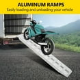 thumbnail image 6 of EastVita 2Pcs Aluminum Ramps, 6000 Lbs Folding Loading Ramps for Pickup Trucks Bed, Trailers Ramp with Load Straps for UTV, Dirt Bike,ATV, Lawn Mowers, Trucks, 6 of 6