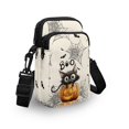 thumbnail image 3 of HELLHERO Cat Spider Web Pattern Shoulder Purse with Zipper Closed Crossbody Bag Vintage Polyester, 3 of 7