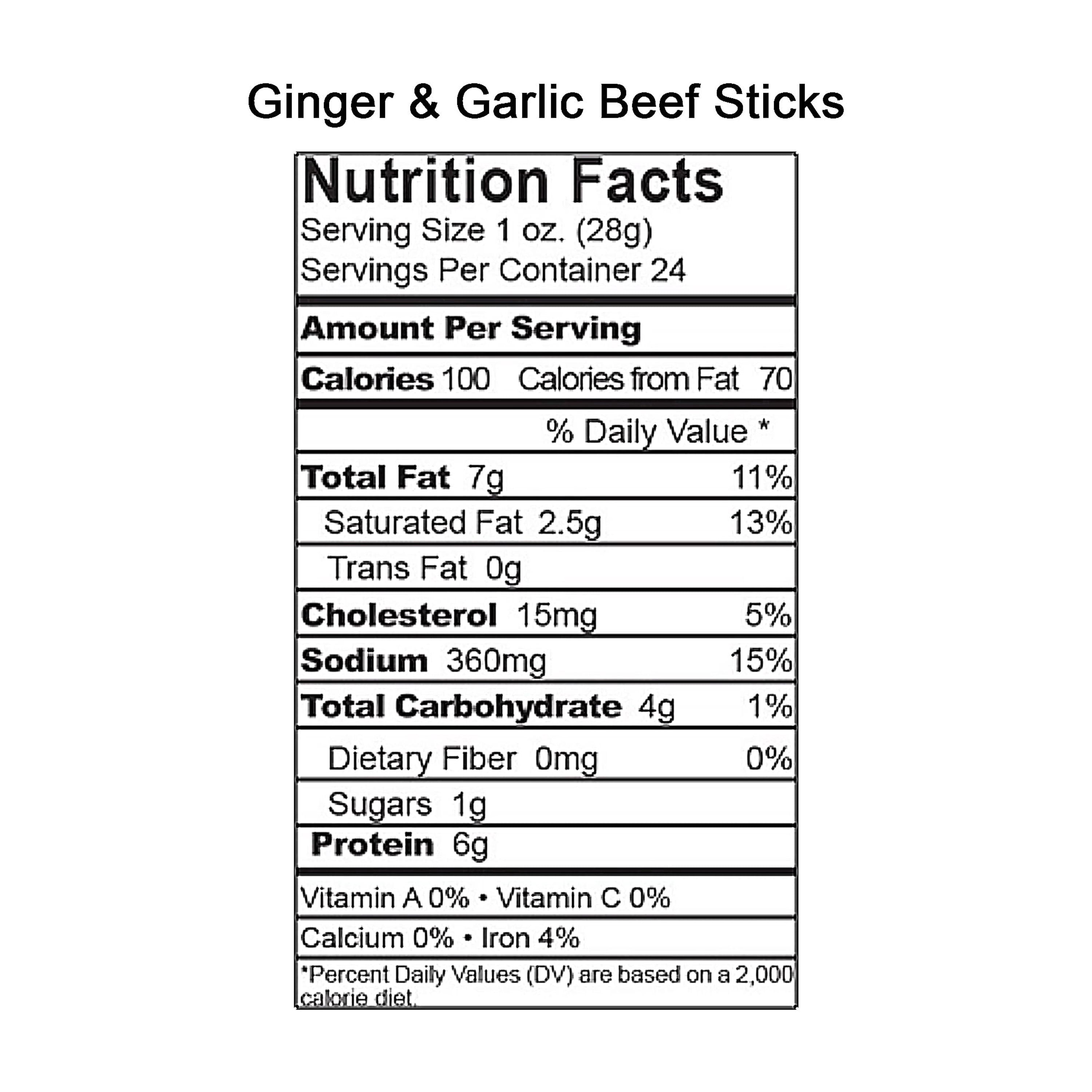Wyoming Gourmet Beef Angus Ginger & Garlic Beef Stick, 1 oz