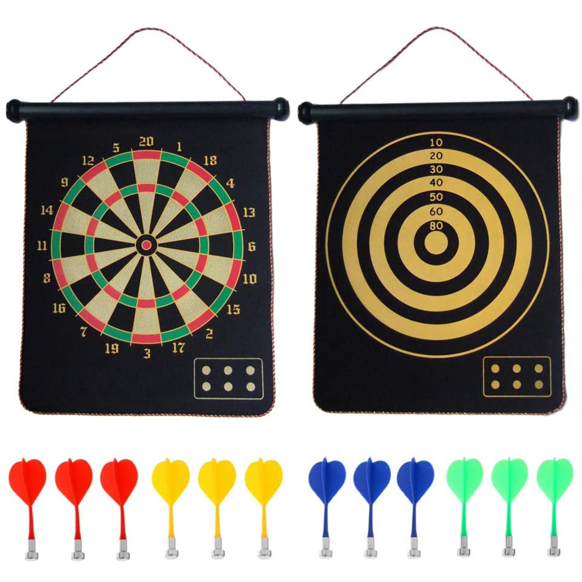 Cible De Fléchettes électronique – 18 Jeux, 1 à 8 Joueurs, 6 Fléchettes Incluses, Diamètre 38 Cm, Piles AA