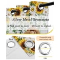 thumbnail image 6 of Dogs Blackout Curtains 45 Inch Length Watercolor Spring White Yellow Daisy Sunfower Floral Leaf Colorful Plaid Thermal Insulated Window Curtain Window Drapes 2 Panels for Living Room 52"Wx45"L, 6 of 9