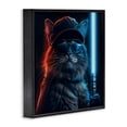 thumbnail image 3 of Stupell Industries Bohemian Sci-Fi Cat with Glowing Saber Black Framed Giclee Art, 12 x 12, by Jim Baldwin, 3 of 8