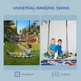 thumbnail image 4 of 40 Inch Round Saucer Tree Swing with Adjustable PE Ropes, Blue Steel Frame & Breathable Mesh Seat, 330lbs Capacity, Outdoor Backyard Garden & Indoor Playroom Hanging Swing, 4 of 7