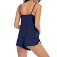 thumbnail image 4 of YouLoveIt Women Satin Silk Sleepwear Sleeveless Nightwear Lingerie Women Satin Sleepwear Camisole Shorts Nightwear Pajama Sets, 4 of 7