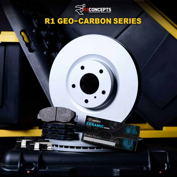 R1 Concepts Rear Brakes And Rotors Kit |Rear Brake Pads| Brake Rotors And Pads| Ceramic Brake Pads And Rotors |Hardware Kit WDWH1-54133