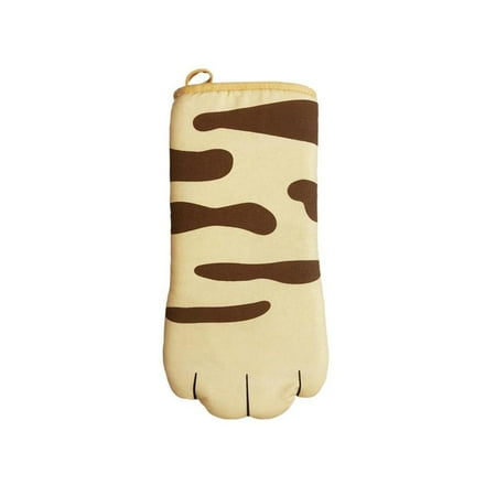 

1 xCat Paw Oven Mitts Long Baking Insulation Gloves Microwave Resistant M8O9