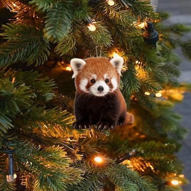 Adornos navideños, adornos navideños, regalos navideños, decoración de animales del bosque de 10 cm, colgante para árbol de Navidad, regalo navideño.