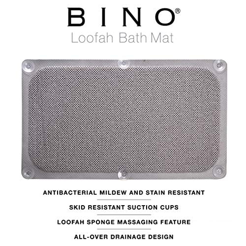 17x29 Skid-Resistant Ultimate Loofah Tub Mat White - Zenna Home