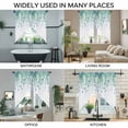 thumbnail image 5 of Watercolor Leaves Kitchen Window Curtains, Swag Curtains Valance for Bedroom Living Room Bathroom, Spring Botanical Eucalyptus Leaves Rod Pocket Window Treatment Curtain Block Drapes 2 Panels 36"x45", 5 of 5
