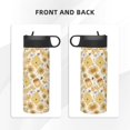 thumbnail image 3 of Honeii Honey Honeycomb Print 18 oz Insulated Water Bottle with Straw Lid, Stainless Steel Sports Water Bottles, Double Walled Vacuum, Leak Proof, 3 of 8