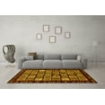 thumbnail image 3 of Ahgly Company Indoor Square Abstract Yellow Modern Area Rugs, 5' Square, 3 of 4