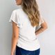 thumbnail image 2 of Pntutb moda mujer cuello redondo manga farol perspectiva punto malla manga Casual suelta top Pntutb Pntutb-1003, 2 of 7