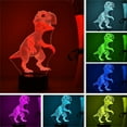 thumbnail image 1 of Agiferg 3D Dinosaur Children Night Lamp Led Colors Changing Lighting Decoration Creative Gift Lamp Bedside Lamp Table Lamp, 1 of 9