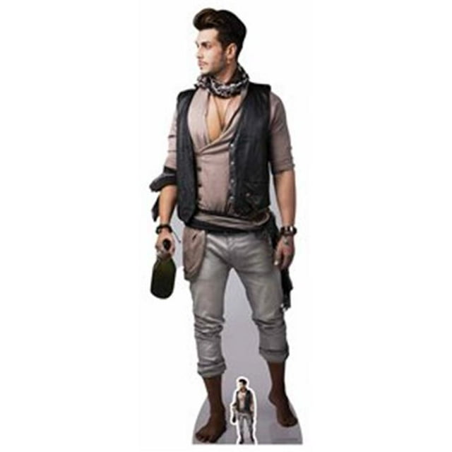 Star Cutouts SC2042 Pirate Mâle avec une Bouteille de Découpe en Carton Grandeur Nature au Rhum
