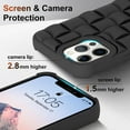 thumbnail image 5 of for iPhone 12 Pro Max Case Cute 3D Weave Grid Design for Women Girls Soft TPU Silicone Phone Case Raised Bumper Corners Full Protective Case Cover for iPhone 12 Pro Max 6.7 inch (Black), 5 of 13