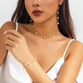 thumbnail image 2 of Pearl Set Jewelry for Women Faux Pearl Jewelry Set Adjustable Pearl Choker Necklace Bracelet Pearl Drop Earrings Dainty Wedding Pearl Jewelry, 2 of 14