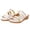 A-Beige11, variant on Women's Slippers Sleek Open Toe Wedge Heel Slide Sandals PU Upper Arch Support Summer Casual Stylish Beach Footwear