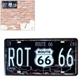 thumbnail image 1 of Route 66 USA R66 License Plate American Metal Sign Vintage Plaque Auto License Plate Garage Home Wall Decor, 1 of 8