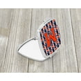 thumbnail image 2 of Letter M Football Orange Blue and white Compact Mirror CJ1066-MSCM, 2 of 4