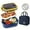 Blue, variant on Bento Lunch Box Set - 2 Stackable Containers for Adults , lunch box for women- Includes Lunch Bag, Leak-Proof and BPA-Free - Built-in Utensil Set - Dishwasher Safe (Green)