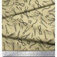 thumbnail image 3 of Soimoi Beige Rayon Fabric Tools Hardware Printed Craft Fabric by the Yard 56 Inch Wide, 3 of 3